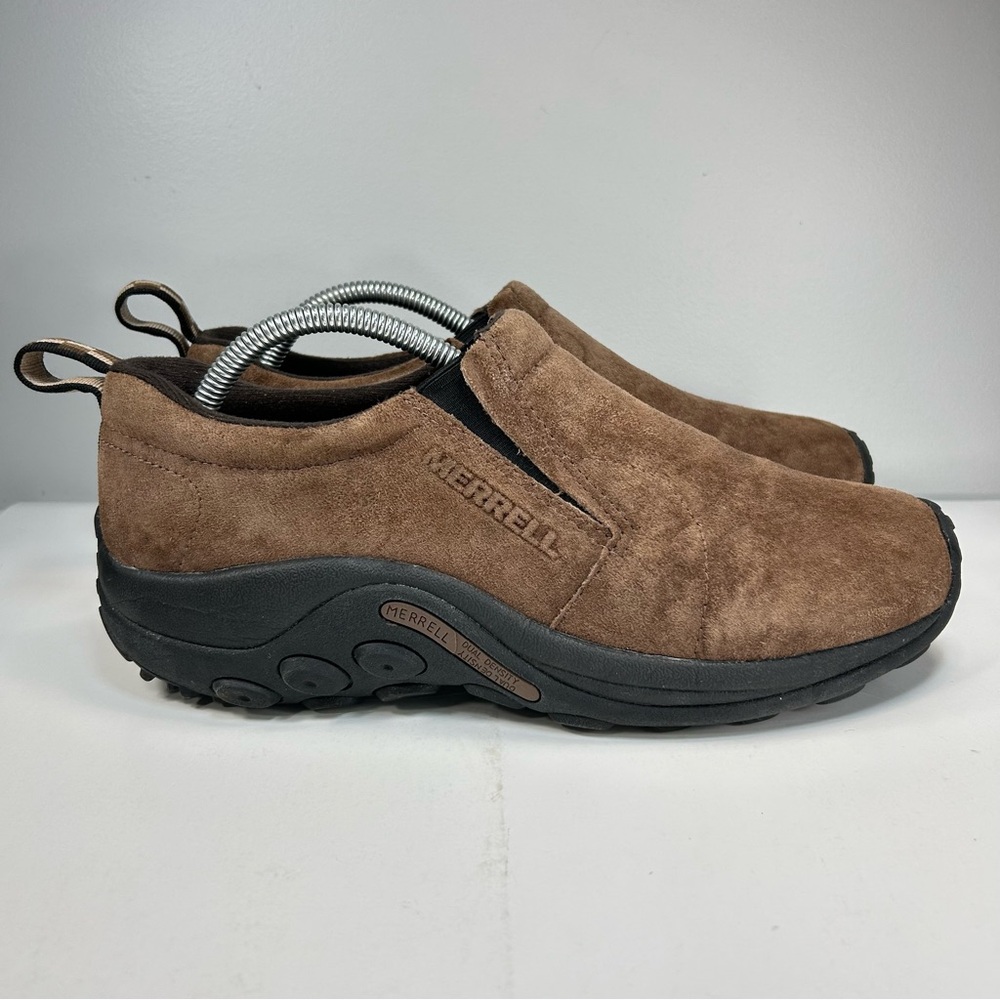 Merrell Jungle Leather Men’s Size 9 Slip On Shoe Loafers Dark/Earth J65685 VGC